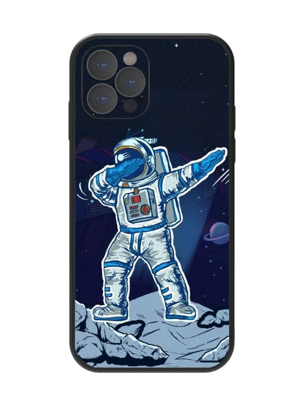 Dabbing Astronaut iPhone 13 Pro Case Space Cosmic Galaxy Cover
